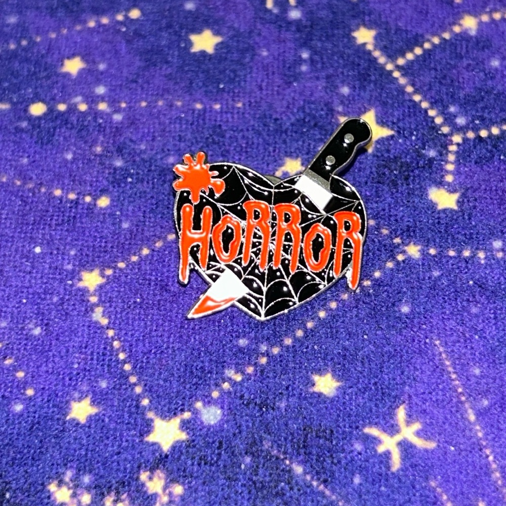 Horror Heart lapel pin